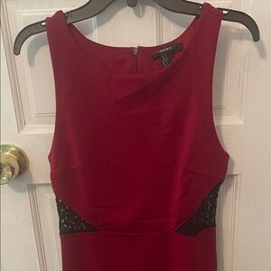 Forever 21 Burgundy Dress with Black Lace